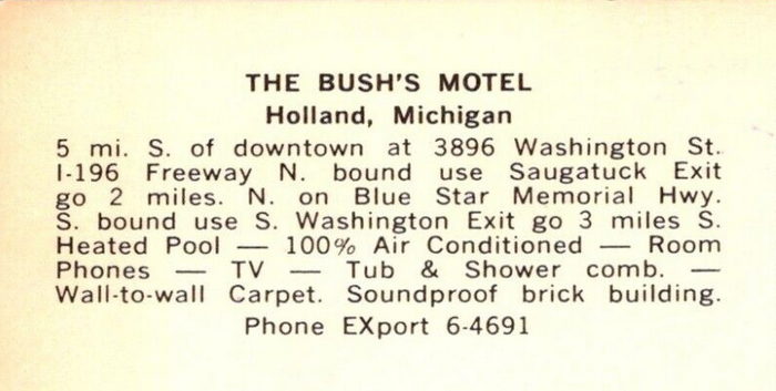 Bushs Motel - Vintage Postcard (newer photo)